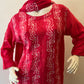 STYLIE GOA Vibrant Pink Batik Print Kurti Set With Trousers And Dupatta