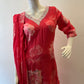 STYLIE GOA Elegant Deep Pink Floral Ensemble with Gold Accents