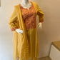STYLIE GOA Elegant Embroidered Mustard Three-Piece Ensemble