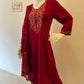 STYLIE GOA Regal Crimson Red Three-Piece Embroidered Ensemble