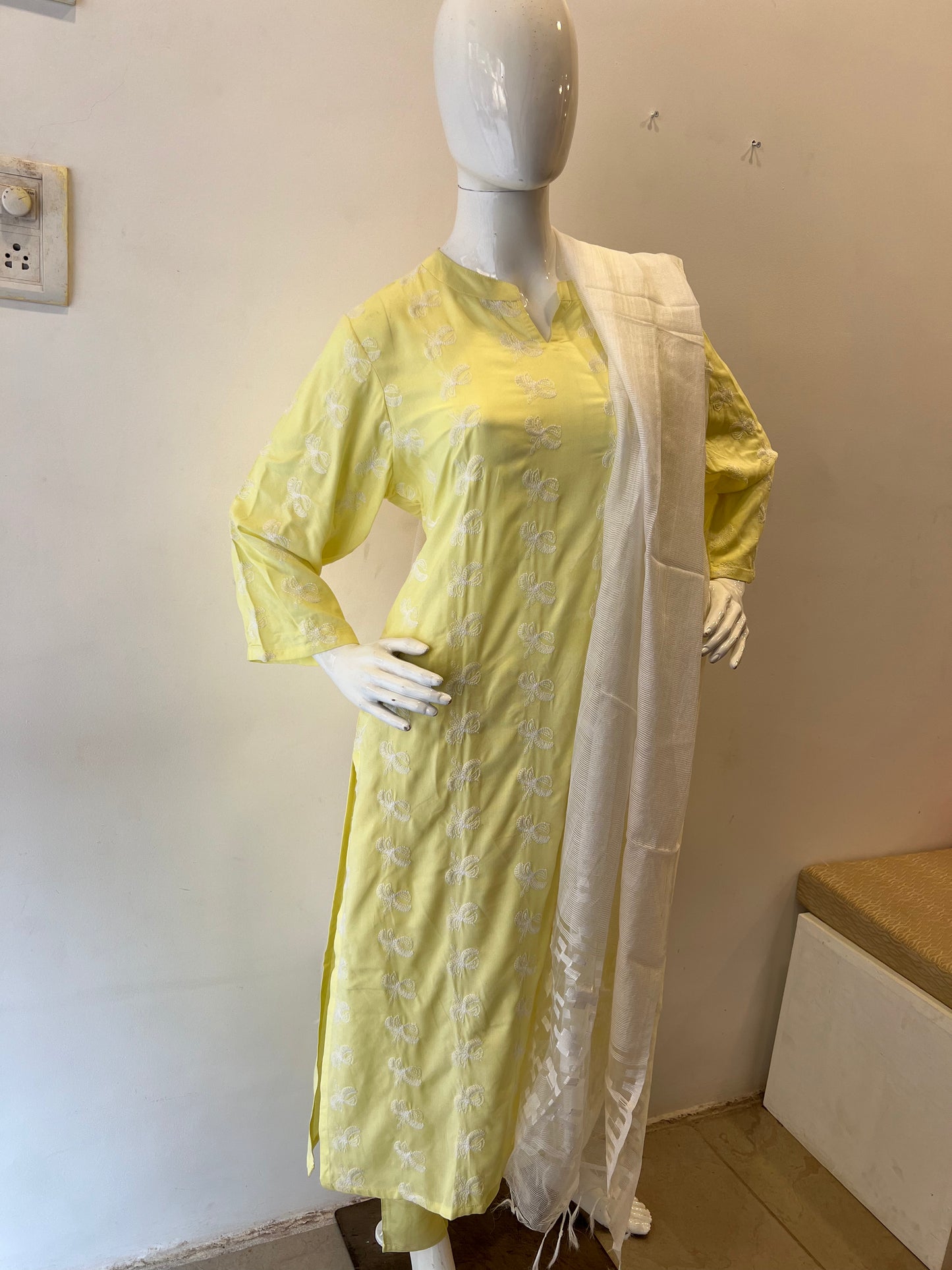 STYLIE GOA Pastel Cotton Kurta Set