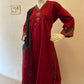 STYLIE GOA Crimson Red Celebration Kurta Set