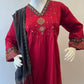 STYLIE GOA Crimson Red Celebration Kurta Set