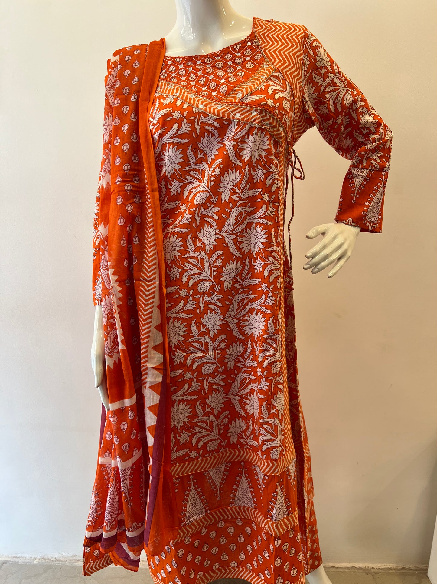 STYLIE GOA Orange Blossom Block Print Ensemble