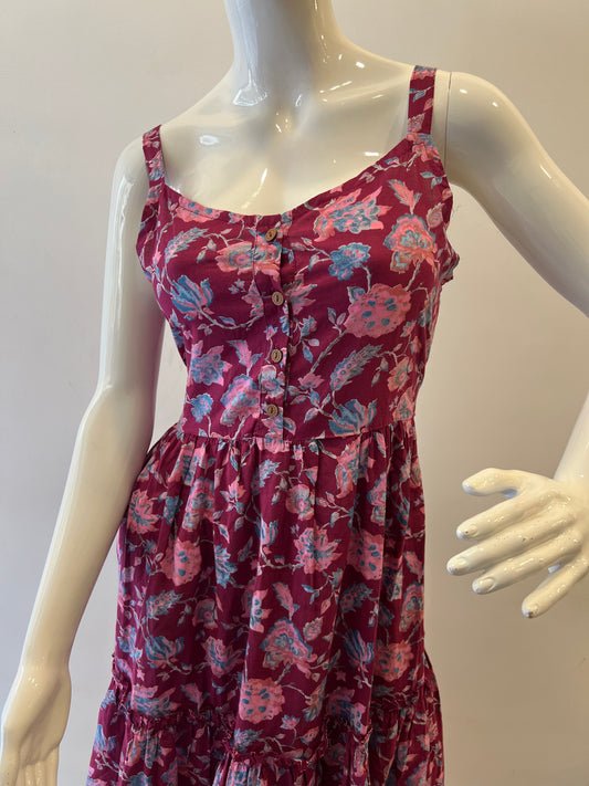 STYLIE GOA Raspberry Bloom Summer Dress