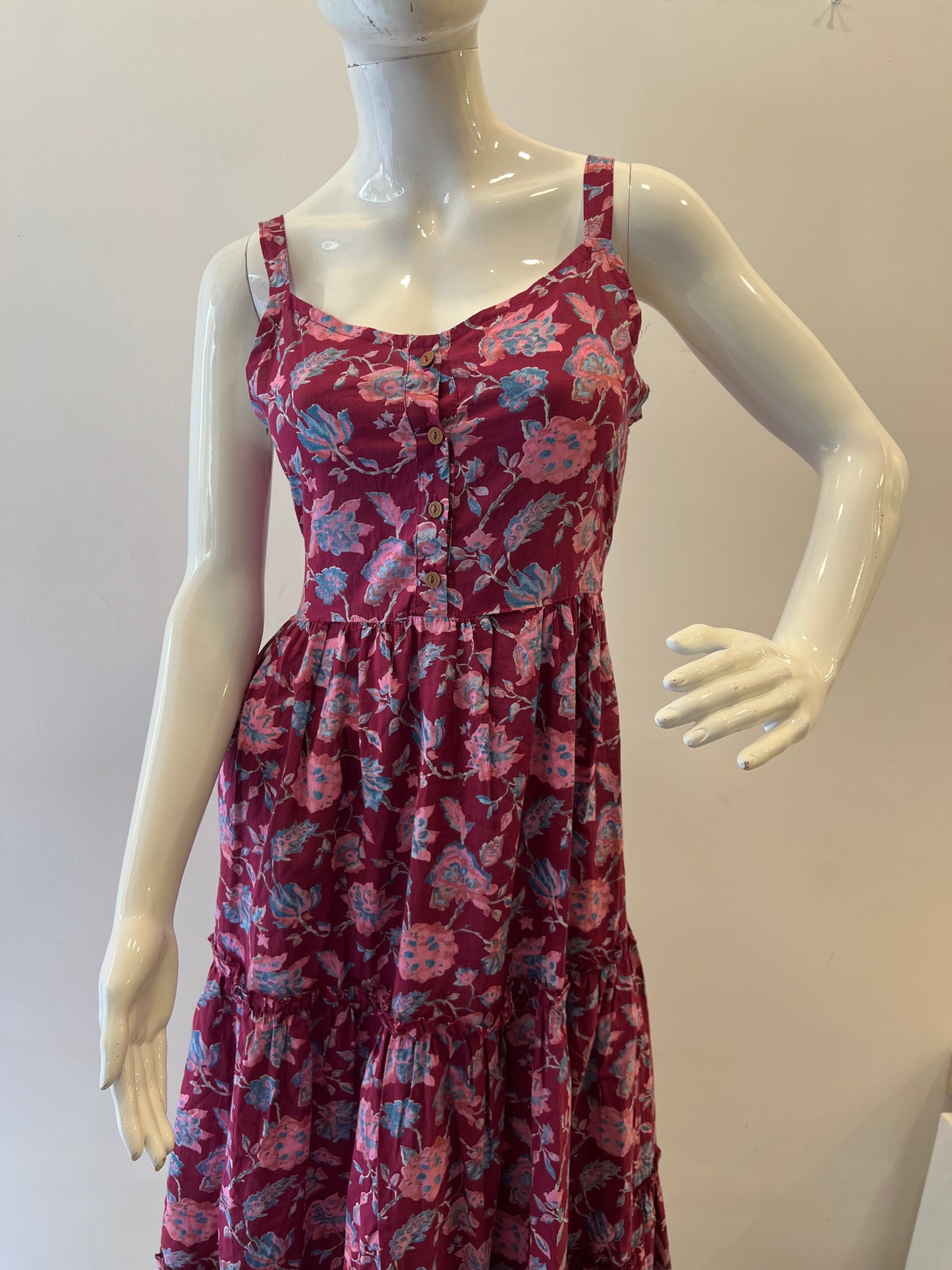 STYLIE GOA Raspberry Bloom Summer Dress