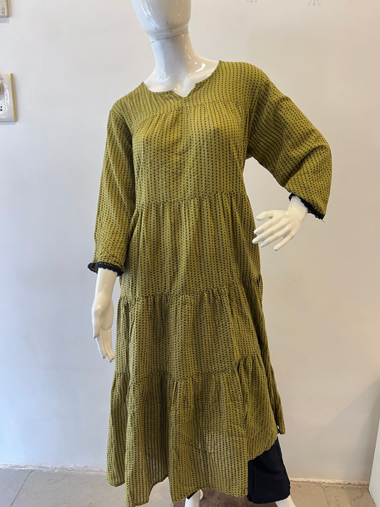STYLIE GOA Dotted Cascade Dress