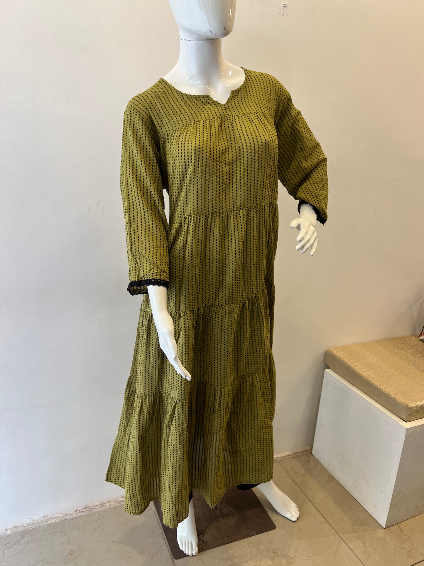 STYLIE GOA Dotted Cascade Dress