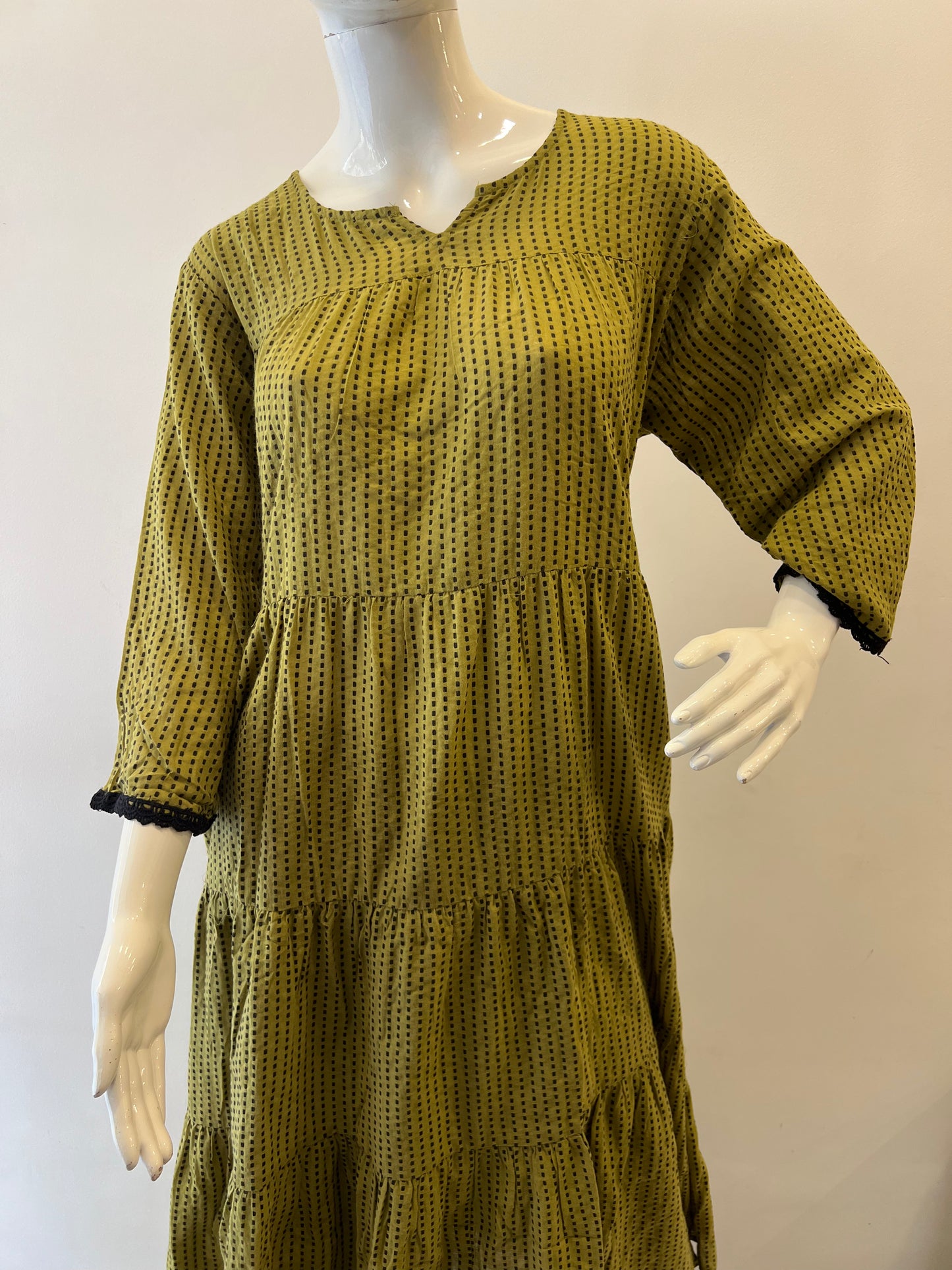STYLIE GOA Dotted Cascade Dress