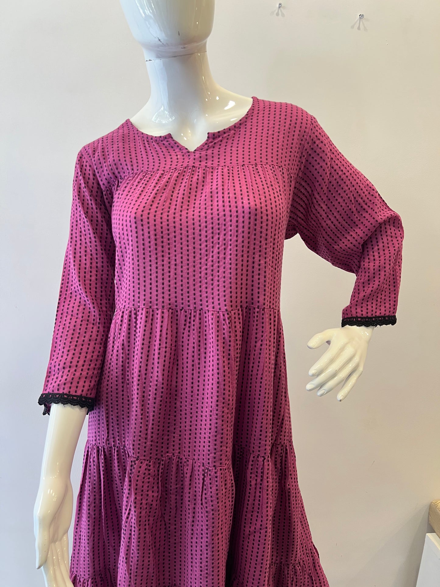STYLIE GOA Dotted Cascade Dress
