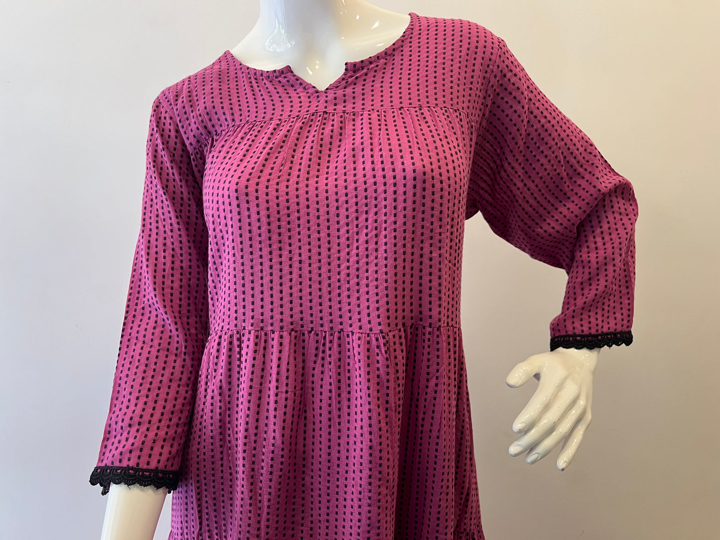 STYLIE GOA Dotted Cascade Dress