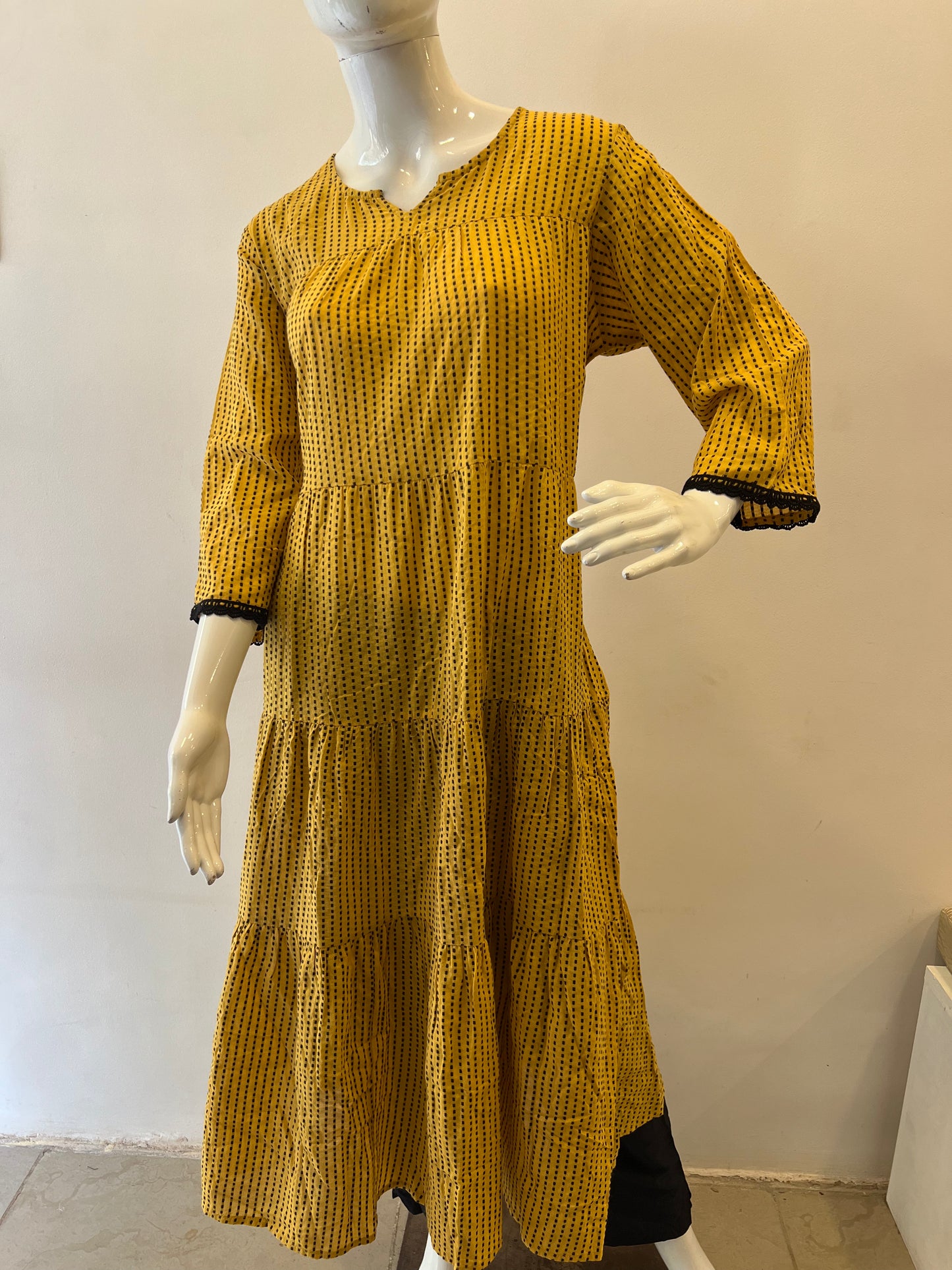 STYLIE GOA Dotted Cascade Dress