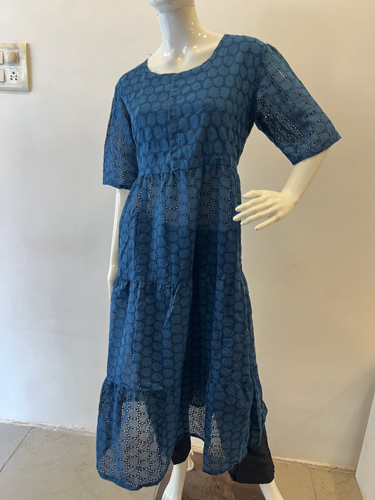 STYLIE GOA Mosaic Embroidered Kurta Dress