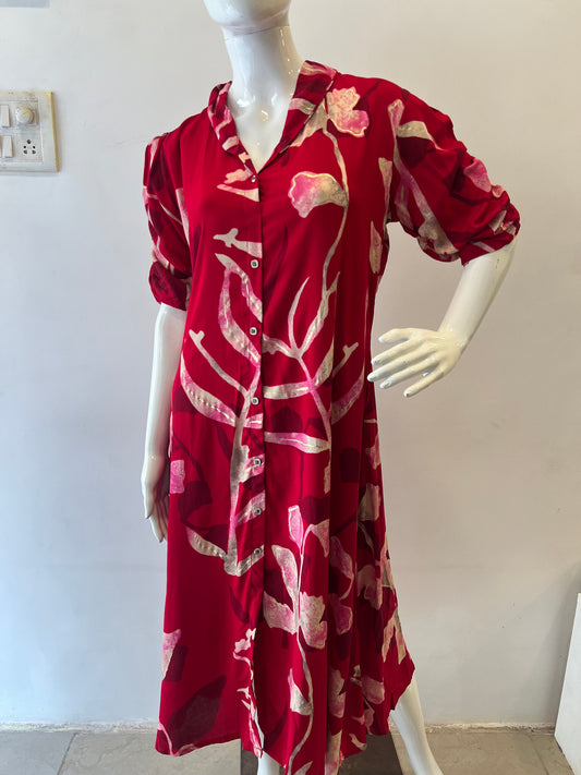 STYLIE GOA Botanical Print Dress