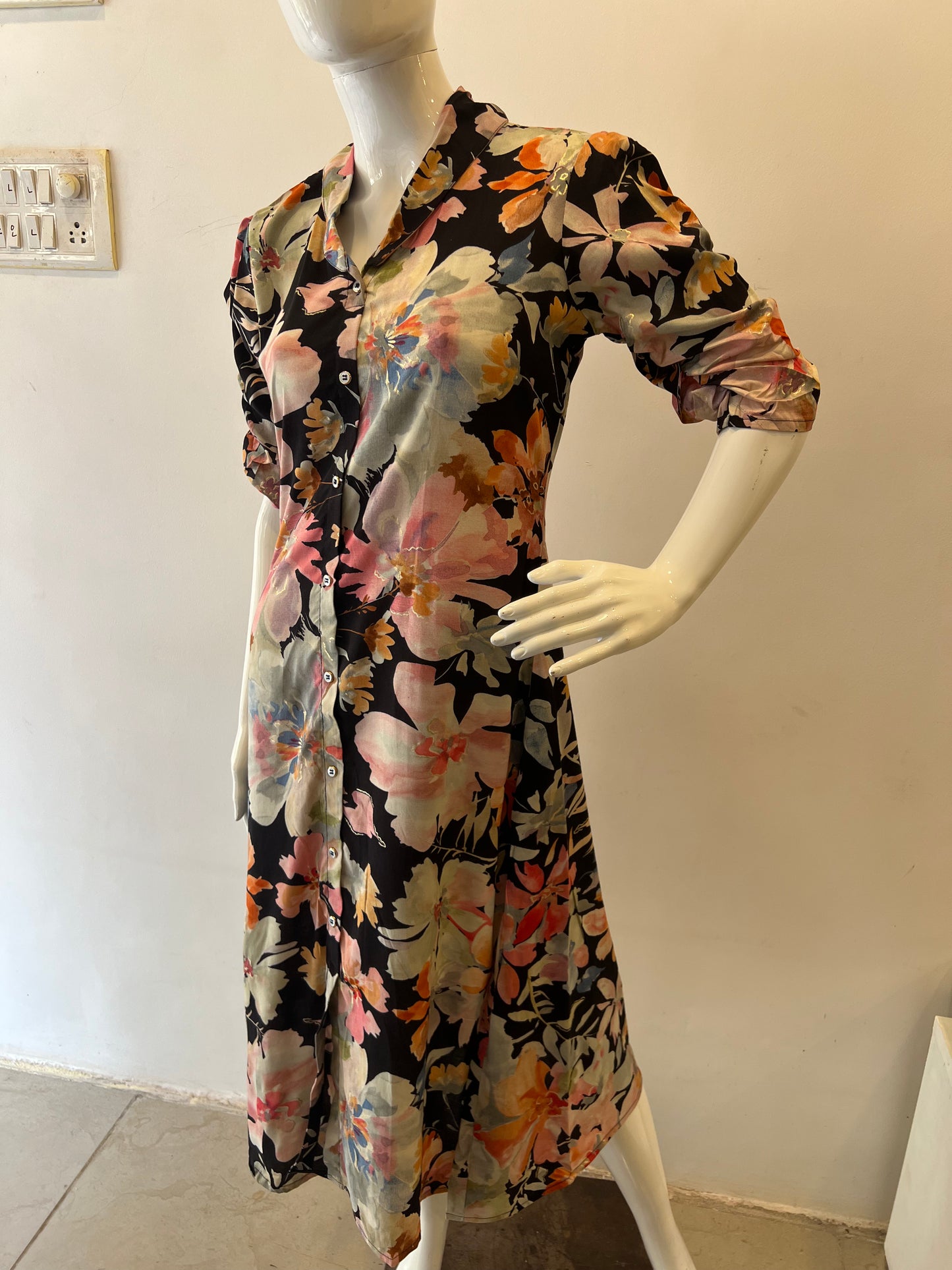 STYLIE GOA Botanical Print Dress