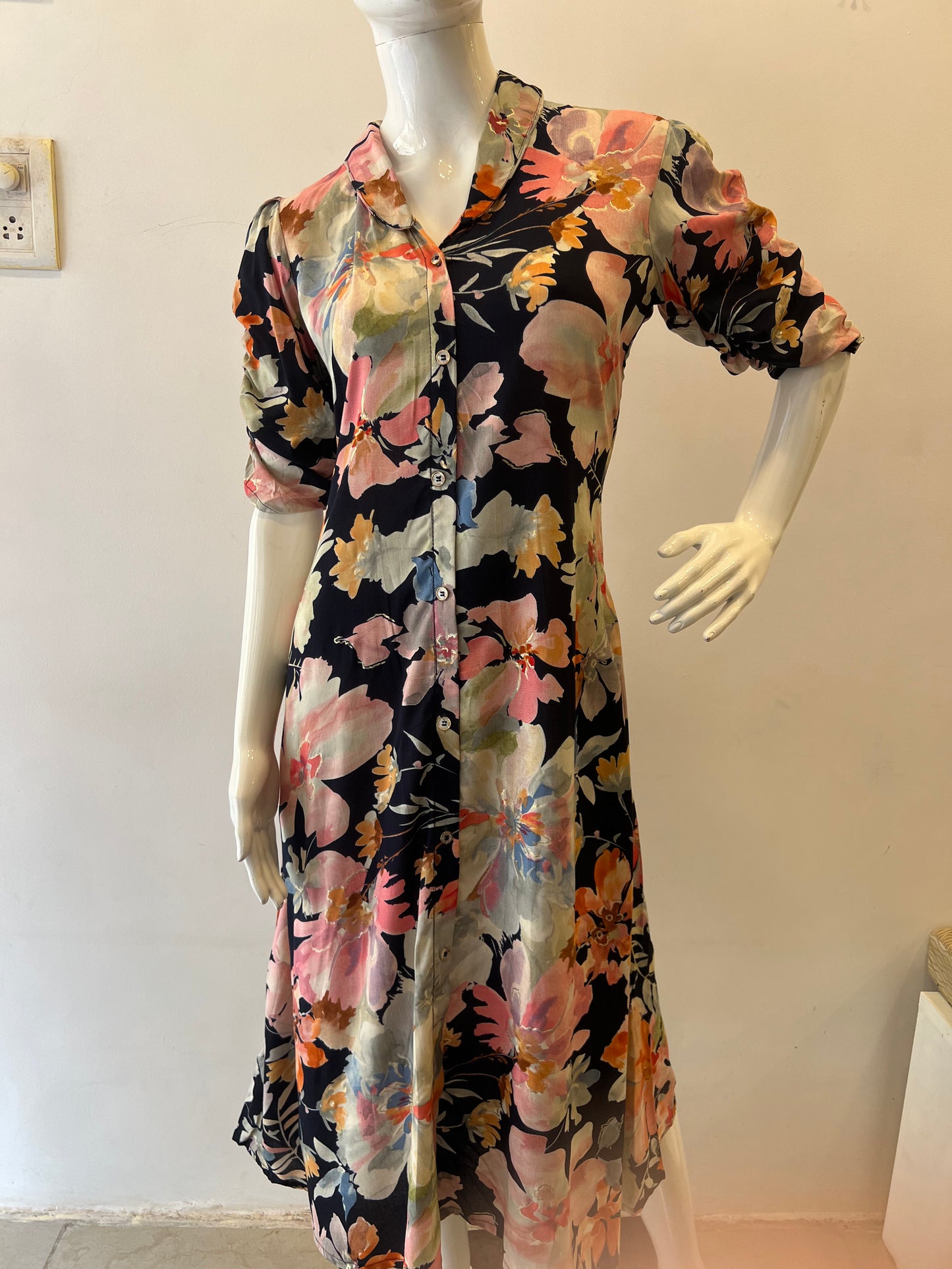 STYLIE GOA Botanical Print Dress