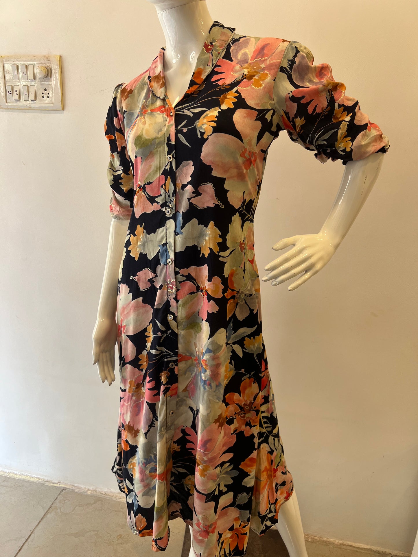 STYLIE GOA Botanical Print Dress