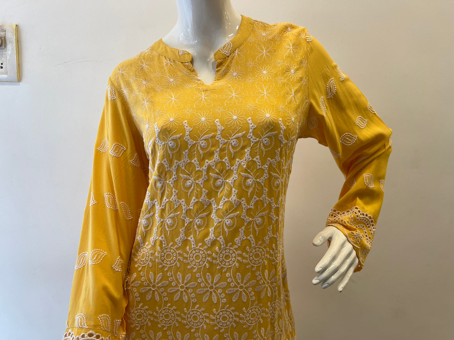 STYLIE GOA Sunshine Yellow Full Sleeve Cotton Kurta