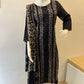 STYLIE GOA Elegant Black Batik Embroidered Salwar Suit with Dupatta