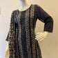 STYLIE GOA Elegant Black Batik Embroidered Salwar Suit with Dupatta