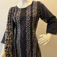 STYLIE GOA Elegant Black Batik Embroidered Salwar Suit with Dupatta