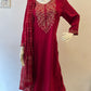 STYLIE GOA Regal Crimson Red Three-Piece Embroidered Ensemble